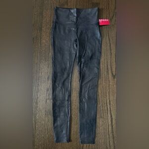 SPANXshape Faux Leather Fleece Lined Leggings